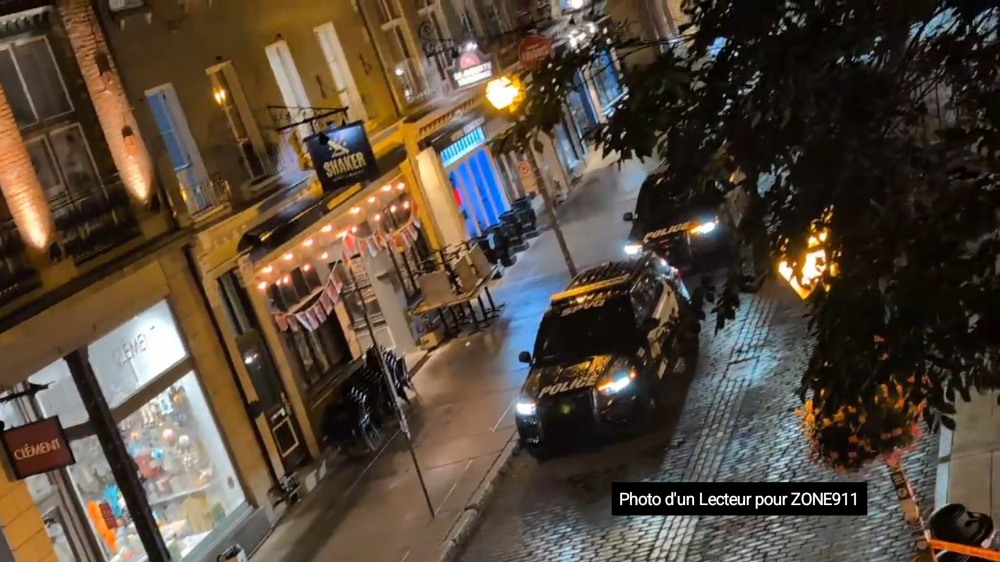 Québec La rue St-Jean a été fermée durant plusieurs heures en raison d'une intervention policière 