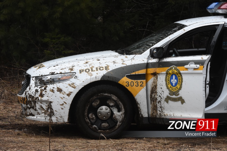 Deux policiers de la Sûreté du Québec blessés dans un accident à Saint-Hyacinthe